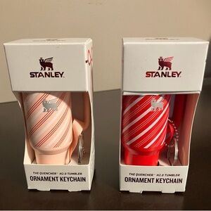Stanley Red and Pink Ornament Keychain Set